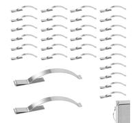 30pcs Window Screen Clips, Stainless Steel Window Screen Tension Spring Corner Clips Flat Window Spring Clips Securely Hold Screens in Aluminum Channels Stabilizing Screen Windows