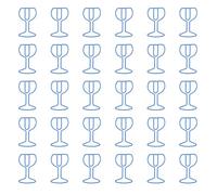 30Pcs Wine Cup Shaped Paper Clips Colorful Metal File Clamps & Book Page Markers for Document Storage Office Supplies Clips