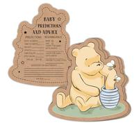 30PCS Winnie Baby Shower Games-Pooh Baby Shower Party Games-Bear Baby Shower Decorations-Gifts for Mommy to Be-Baby Shower Advice Cards