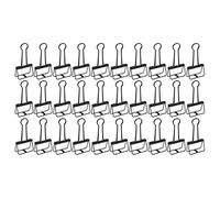 30Pcs Wire Clips 2 Inch, Small Metal Clips with Hollow Out Design, Strong Clamping Paper Clamps for Notes Tickets Documents, Multi Purpose Office School (Black)