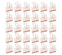 30Pcs Wire Clips 2in Wide Hollow Out Metal Clips, Strong Paper Clamps for Home Office School, Small Hollow Clamps with Durable Metal Construction (Rose Gold)