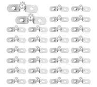 30PCS Wire Clips, 6mm Inner Stainless Steel U Shaped Brackets, Two Hole Metal Conduit Line Wire Clips for Cables Mounting Strap Tube or Wires Cord Installation