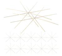 30pcs Wire Snowflake Forms for Beading, Copper, Golden