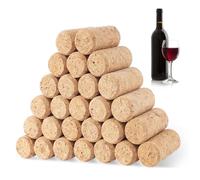 30pcs Wooden Corks, Natural Soft Cork Stopper, Leakproof for Wine & Liquor Bottles, Crafts & Decorating