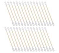 30pcs Wooden Cotton Swabs for Makeup Remover and Eyebrow Use