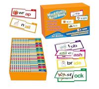 30PCS Word Family Books Word Family Build Book 30 Reading Rhyming Family Learn to Read Pinyin Suitable for Kindergarten Education Reading Games 25x17cm English