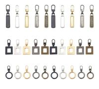 30Pcs Zipper Pull Replacement,3 Styles Zipper Pullers Detachable Zip Pull Tab Repair Metal Zippers Handle,Decorative Zippers Pulls,Zipper Head Handle Mend Repair Kit for Jacket Purse Backpack Handbags