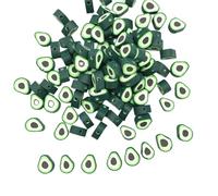 30pcs10mm Green Fruits Beads Polymer Clay Spacer Loose Beads for Jewelry Making DIY Bracelet Accessories Fashion Processing