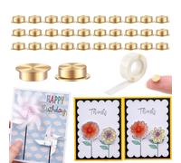 30PcsMini Metal Rotating Bearings for DIY Handmade Crafts Paper Cards Scrapbooking DIY Greeting Cards 360°Rotation Smooth Spin Mechanism Spinner for Jewelry Making Nail Decoration