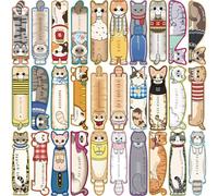 30Pieces Cats Animal Paper Bookmarks 1.6x5.6Inch Bookmarks Book Page Divider for Book Lover Reader Teacher Student Student Reading Accessories