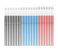 30Pieces Detail Painting Fine Tip Brushes Nylon Hair Handle for Artists Students Ceramic Coloring Line Work Painting Fine Brush
