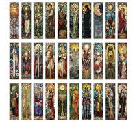 30Pieces Tarot Card Themed Bookmarks Reading Aid for Book Lover Writer Student Paper Book Markers Book Page Divider