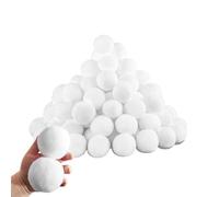 30pk 7cm White Elf Christmas Snowballs - Soft Fake Snowballs for Indoor Snow Fights & Home Decoration
