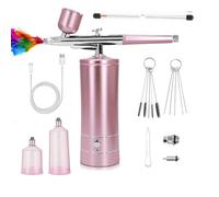 30PSI Cordless Air Brush Set with 0.3mm Nozzle Rechargeable Airbrushes Kits for Makeup Decoration Model Colouring