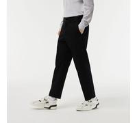 (30R, Black) Lacoste Mens Cotton Stretch Tapered Chinos