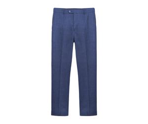 (30R, Navy) Lambretta Mens Spencer Checked Suit Trousers