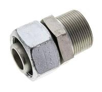 30S & 1-1/4'' NPT Zink plated Steel Straight Swivel with Male Threads 400 bar Adjustable ISO 8434-1