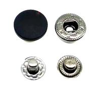 30Sets Brass Snap Fasteners Press Studs for Leather Craft Bags Sewing DIY,Black Zinc Alloy,12mm