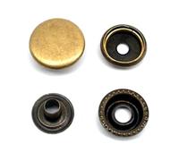 30Sets Brass Snap Fasteners Press Studs for Leather Craft Bags Sewing DIY,Bronze Coppera,12mm