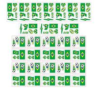 30Sheets Brazil Flag Temporary Tattoos, Premium PVC Mini Flag Tattoo Stickers, Football Party Bags Fillers for Girls & Boys Football Fans, Waterproof Brazil Fake Tattoos for Decorations