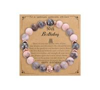 30th 40th 50th 60th 65th 70th 75th 80th Birthday Gifts for Women Bracelets 50 60 65 70 Year Old Natural Stones Happy Birthday Bracelets for Women, M, Zinc, no gemstone
