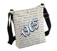 30th 40th 50th 60th Birthday Gift Born in 1965 1975 1985 1995 Words Crossbody Bag for Her, 40thbag