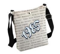 30th 40th 50th 60th Birthday Gift Born in 1965 1975 1985 1995 Words Crossbody Bag for Her, 60thbag