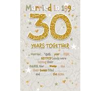 30th Anniversary Card, Married in 1996, Pearl Wedding Anniversary, 1996 Facts and Memories