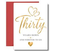 30th Anniversary Card Thirty Years Down Forever To Go A149
