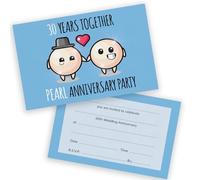 30th Anniversary Party Invitations - 30 Year Together 20 Pack - Wedding Anniversary Invitations for Friends Family A6 Party Invites Invitation Cards with Folding Envelopes