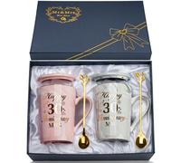 30th Anniversary Wedding Gifts, Pearl Anniversary Wedding Gift 2PCS Happy 30th Weddin-g Anniversar-y Mr Mrs Gift Marble Ceramic Cup Set 14oz, 30t-h Anniversar-y Couple Gifts for Parents, with Giftbox