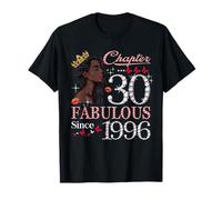 30th Birthday Black Queen Chapter 30 Fabulous Since 1996 T-Shirt