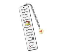 30th Birthday Bookmarkers Aunt Uncle Bookmark Sister Brother Bestie Friend Appreciate Keepsake Women Men 30s Birth Cake Charm Gift Mum Dad Sometimes You Forget You're Awesome so This is Your Reminder