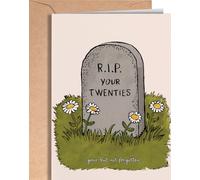 30th Birthday Card - 30th Birthday Card for Her, Him - Funny Happy 30 Birthday Card - 30 Years Old Card - Sarcastic Thirty Bday Card for Men Women - RIP Twenties - NUM 150