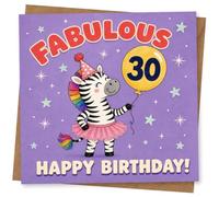 30th Birthday Card for Her, Cheeky Balloon Party Design