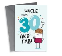 30th Birthday Card For Uncle - Ice Lolly Pun - Fab Uncle