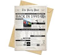 30th Birthday Card Happy Bday Jumbo Card for Men or Women Born In 1995 Big Funny Gifts for Dads or Moms Touring 30 Years Old. Vintage Party Decor Gift Ideas For Husband Wife. Retro Greeting Cards
