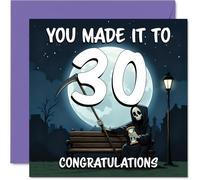 30th Birthday Cards for Men Women - You Made It To - Happy Birthday Card for 30 Year Old Man Woman Friend Colleague Sister Daughter, 145mm Bday Greeting Cards