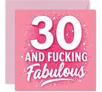 30th Birthday Cards for Women - Fabulous Years - Happy Birthday Card for 30 Year Old Woman Sister Wife Colleague Cousin, 145mm Bday Greeting Cards