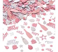 30th Birthday Confetti Rose Gold Number 30 Happy Birthday Party Confetti Metallic Foil Balloon Star Birthday Table Scatter for 30 Birthday Party Anniversary Celebration Decorations by GotGala, 1.6OZ