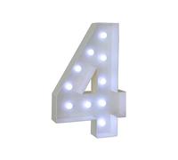 30th Birthday Decorations Numbers Large 4FT Lamps, Light Up Wedding Anniversary Party Decor Cardboard Mosaic Foam Marquee(Number 4)