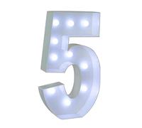 30th Birthday Decorations Numbers Large 4FT Lamps, Light Up Wedding Anniversary Party Decor Cardboard Mosaic Foam Marquee(Number 5)