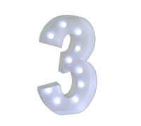 30th Birthday Decorations Numbers Large 4FT Lamps, Light Up Wedding Anniversary Party Decor Cardboard Mosaic Foam Marquee(Number 3)