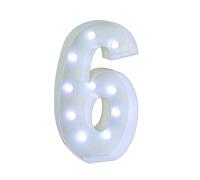30th Birthday Decorations Numbers Large 4FT Lamps, Light Up Wedding Anniversary Party Decor Cardboard Mosaic Foam Marquee(Number 6)