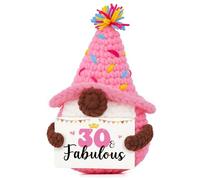 30th Birthday Gifts for Her, 30th Birthday Decorations, Handmade Positive Crochet Gnomes - 30 & Fabulous