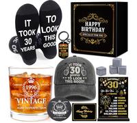 30th Birthday Gifts for Men - Happy 30th Birthday Gifts for Him, Back in 1996 30 Bday Whisky Presents Vintage Aniversary, 30 Bday Table Sign Decoration Presents for Brother Boyfriend Husband Friends