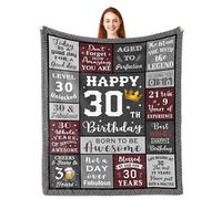 30th Birthday Gifts for Men, Mens 30th Birthday Gifts, 30th Birthday Gift Ideas, 30th Birthday Gifts for Him Brother Friend, Gift for 30 Year Old Man, 30th Birthday Decorations Blanket 150x130CM