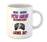 30th Birthday Gifts for Men Personalised Gaming Mug Birthday Featuring Video Game Design/Personalised Funny Mugs for Men Gift for Special Occasions