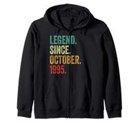 30th Birthday Gifts for Men Women Awesome Since October 1995 Zip Hoodie