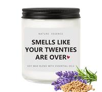 30th Birthday Gifts for Women, 30th Birthday Candle, Handmade Lavender Scented Natural Soy Wax Candle, Funny 30th Birthday Decorations for Wife Husband Mum Dad Daughter Sister, 3.5oz